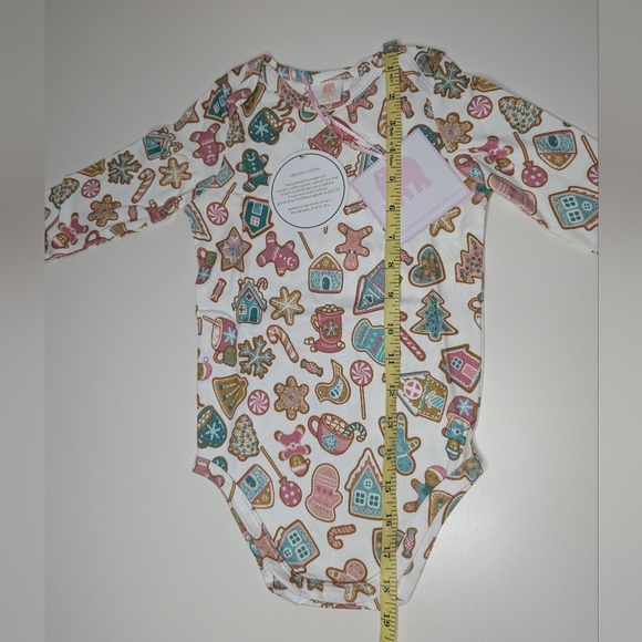 NWT Pink Elephant 18-24M Girls Christmas Long Sleeve Bodysuit Organic Cotton - Picture 10 of 10